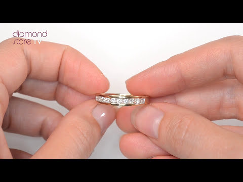 E3889 - 9K Gold 0.50ct Diamond Half Eternity Ring In 9K Yellow Gold