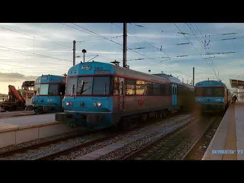 ¹³²² 🇵🇹 Faro 🚆 CP 0450 DMUs 0452, 0455, 0456 & 0467 ⌯ Algarve Regional Trains ⊹ CP 5600 loco 5609