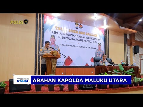 KAPOLDA MALUKU UTARA BERI ARAHAN KEPADA PERSONEL POLRES PULAU MOROTAI