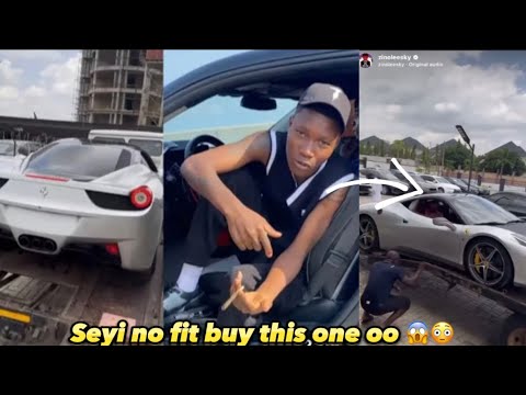 Zinoleesky SPLASH 500 Million on a brand new Ferrari car like Davido as he pepper Seyi vibez 😱😳