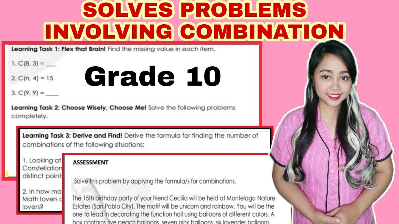 COMBINATION PROBLEM SOLVING Grade 10 | Learning Task 1,2,&3|Assessment| (Leap Module Week 3 Q3)