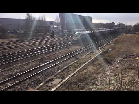 Ex GWR 180103 passes Haughton Road bridge working the diverted 1N90 London Kings Cross to Sunderland