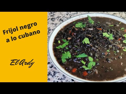 Frijol negro a lo cubano (receta fácil) (receta rápida)