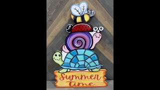 How to Paint Summer Yard Art Totem Pole
