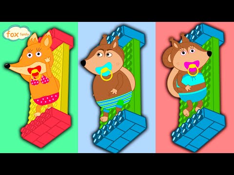 Yes Yes build lego beds with The Fox Family and friends adventure - cartoon for kids #919