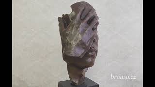 Tvář - Salvador Dalí - bronzová socha  