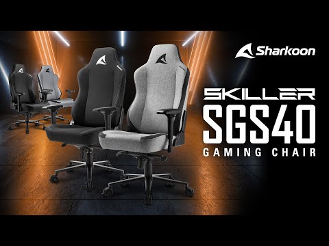 Žaidimų kėdė Sharkoon SGS40 Fabric Skiller Gaming Chair, Juoda-pilka