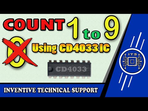 How to Count 1 to 9 on 7 Segment Display Using CD4033 IC by Inventive Technical Suport #electronics