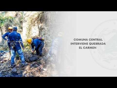 Comuna Central intervino con canalizado quebrada El Carmen de Ayutuxtepeque