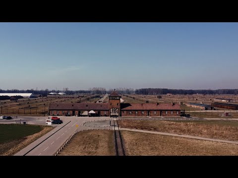Auschwitz, Poland: Outside Drone Video of Nazi Germany Concentration Camp 2024