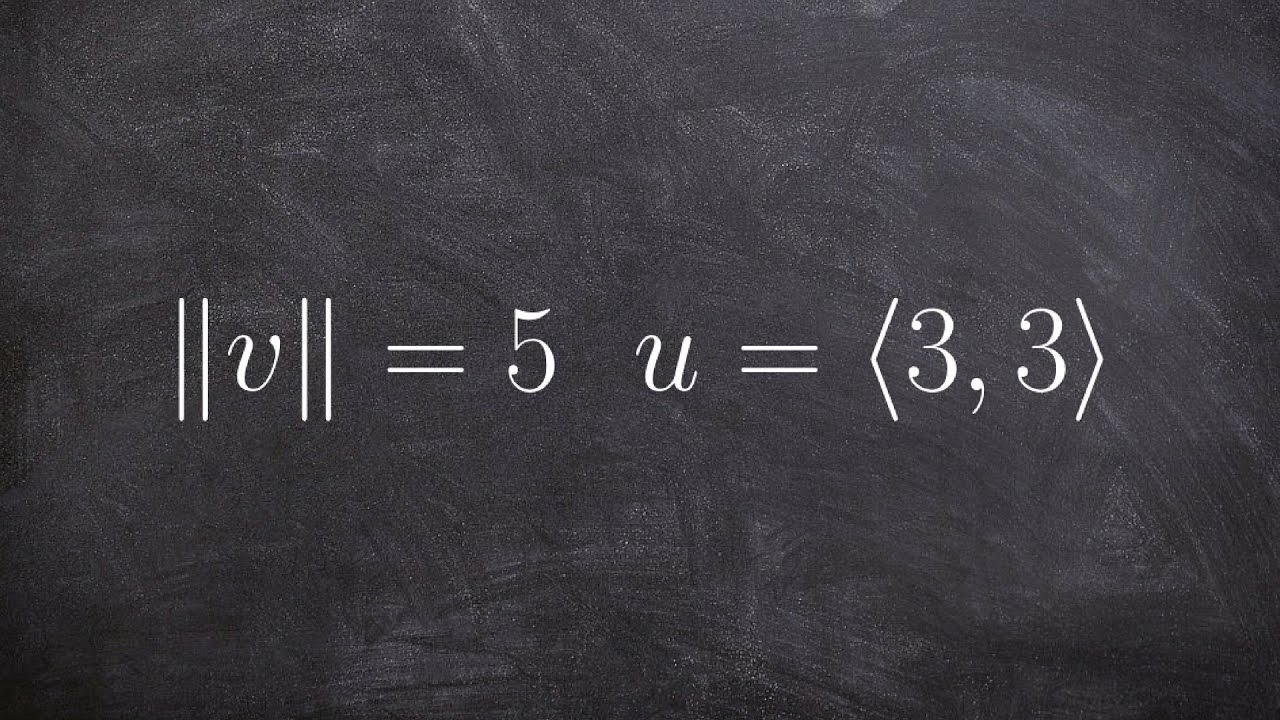 How to find the vector with given magnitude and same direction of another vector