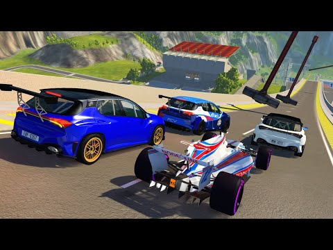 High Speed Jump Crashes - Beamng drive