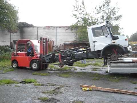 Unimog Totalschaden abladen  Teil I