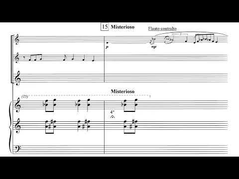 [Pēteris Vasks] Chamber Cantata "Latvia" for Soprano, Flute, Piano and Campane (Score-Video)