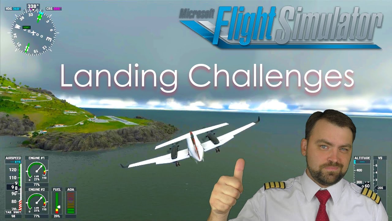 Real Pilot Plays Microsoft Flight Simulator 2020 Landing Challenges
