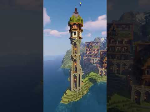 How to build an EPIC Lighthouse on custom terrain | GAP FILLERS #Short #Minecraft #Satisfying