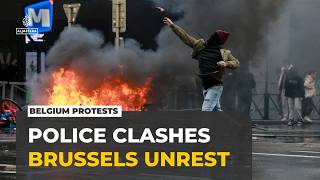 Belgium protests: Police confront demonstrators in Brussels