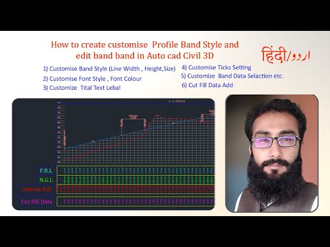 How to create custom Profile Band Set (Style) |  Edit  Profile bands in Auto cad Civil 3D Urdu/Hindi
