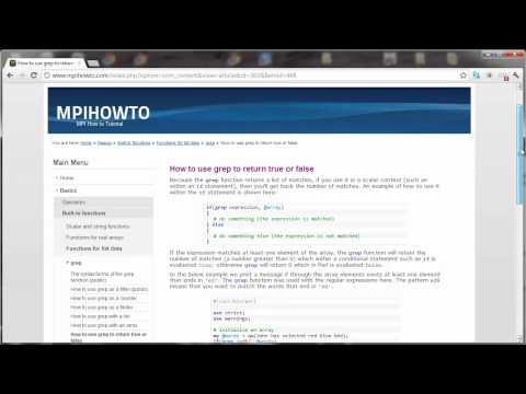Perl Tutorial - How to use grep to return true or false