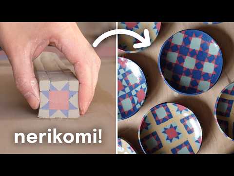 I made quilt-inspired nerikomi pottery
