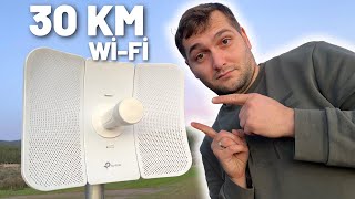 30 Km Mesafeye Wi-Fi Nasıl Taşınır? TP-Link CPE 710 ile Tarlaya Evden 