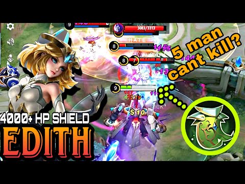 UNBELIEVEABLE SHIELD!! 5 MAN CANT HANDLE THIS TANK!! EDITH BEST BUILD 2023 - ZuruPlaysML MLBB