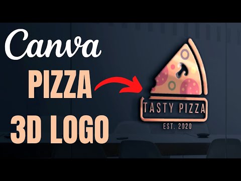 , title : 'How to create a Pizza🍕Restaurant 3D Logo with bites on Canva