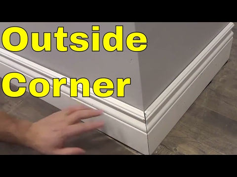 Part of a video titled Outside Corner With Baseboard-EASY Tutorial - YouTube