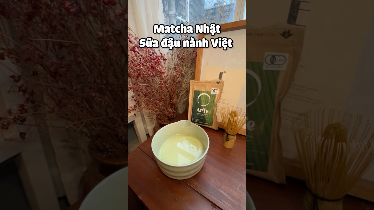 Đà Lạt se lạnh,một chút matcha Nhật,một chút sữa đậu nành.Đủ để thấy lòng ấm lại. 🍃 #đàlạt #matcha