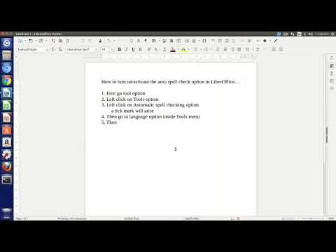 How to activate Auto spell check option in LibreOffice writer