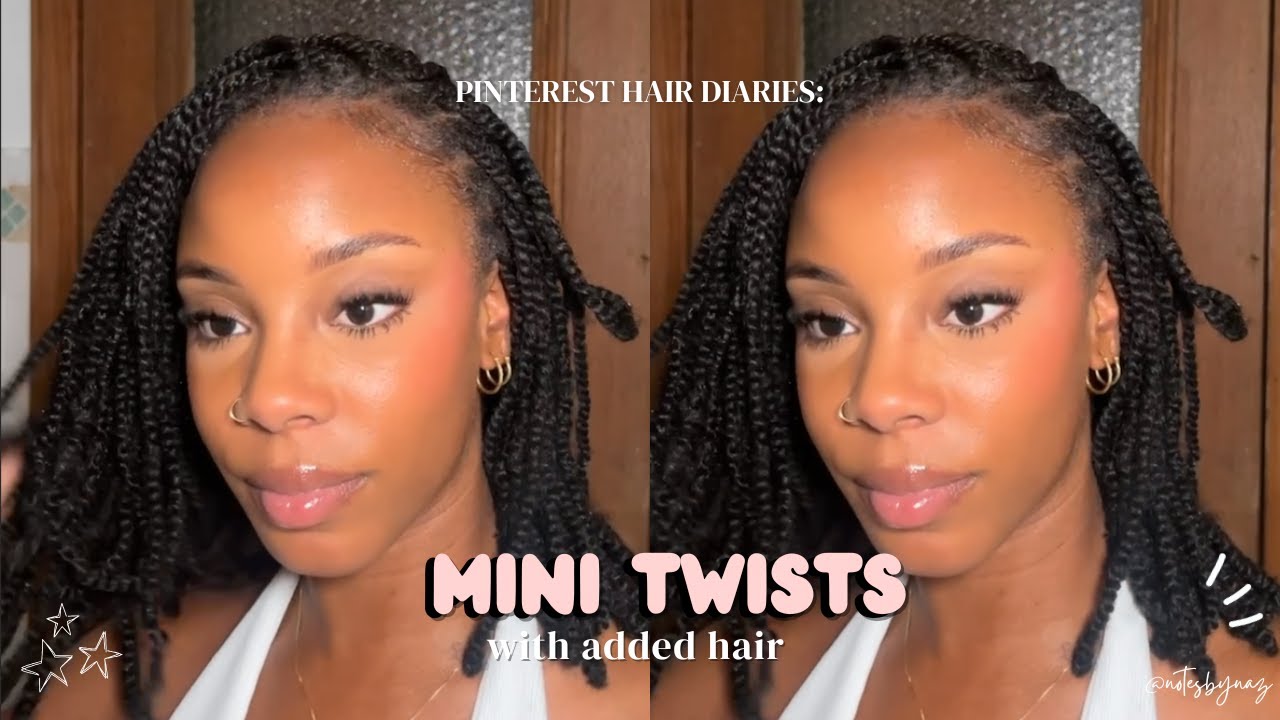 $8 DIY Mini Twists with Added Hair - Beginner Friendly Parting & Install Tutorial