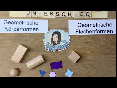 Unterschied zwischen geometrischen Körperformen und Flächenformen