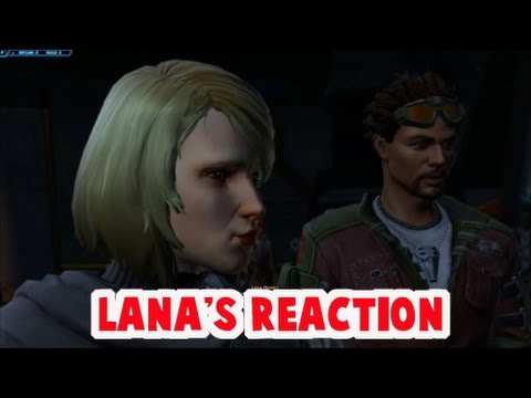 SWTOR, KOTFE-  Lana's reaction to not being told about Valkorion in your mind
