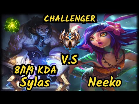 Quad (SYLAS) vs NEEKO - 8/1/9 KDA MID CHALLENGER GAMEPLAY - KR