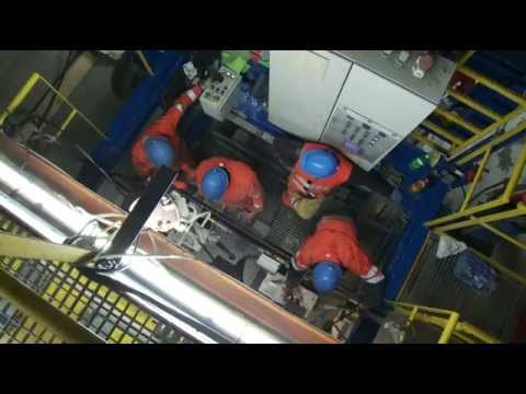 Laying of the slab track in the Gotthard Base Tunnel