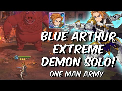 Blue Arthur EXTREME RED DEMON FULL SOLO - One Man Army - Seven Deadly Sins: Grand Cross