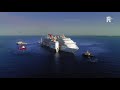 Uniek: Papendrechtse baggermaatschappij Boskalis verscheept cruiseschip (Beelden: Boskalis)