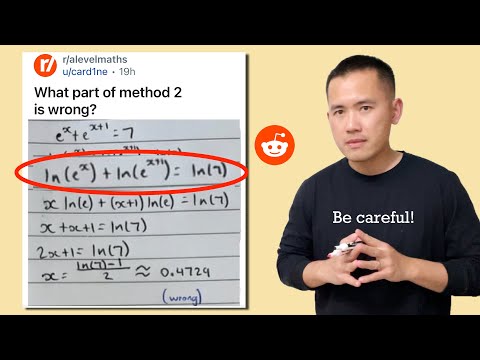 What part of this is wrong? Solving e^x+e^(x+1)=7. Reddit Exponential equation A-Level Maths