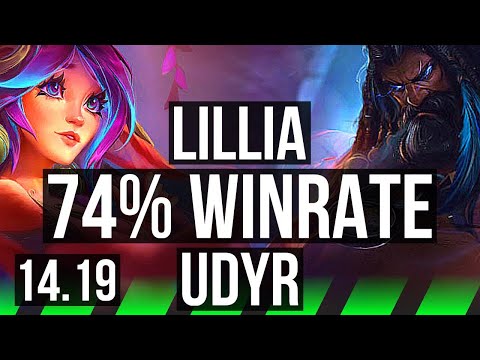 LILLIA vs UDYR (JGL) | 74% winrate, 51k DMG, 16/5/17, Dominating | EUW Master | 14.19