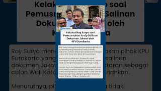 Kelakar Roy Suryo soal Pemusnahan Arsip Salinan Dokumen Jokowi oleh KPU Surakarta