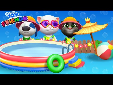 Summer Pool Party My Talking Tom Friends Gameplay walkthrough