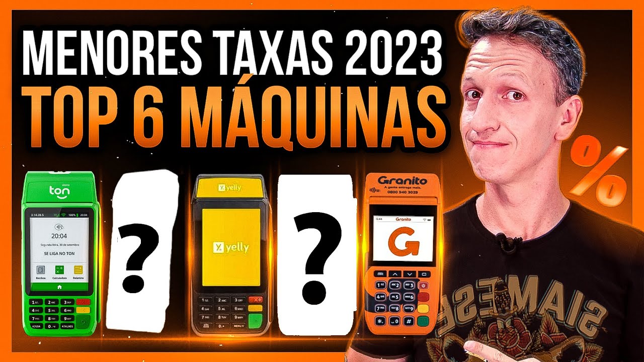 MÁQUINA de CARTÃO Com MENOR TAXA 2023 - TOP 6 Máquinas [NOVO]