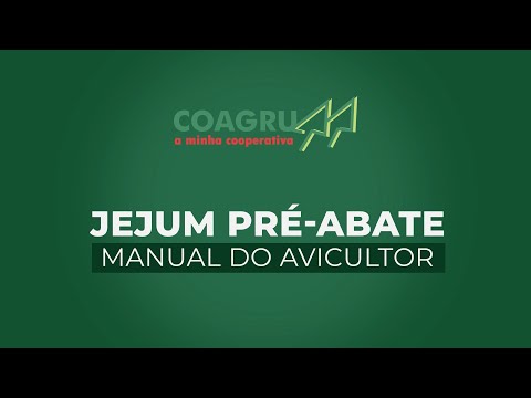 Manual do Avicultor - Jejum pré abate
