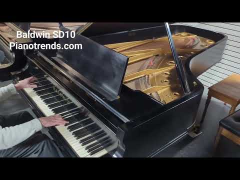 Baldwin SD10 nine foot Concert Grand Piano 70s - Ebony image 13