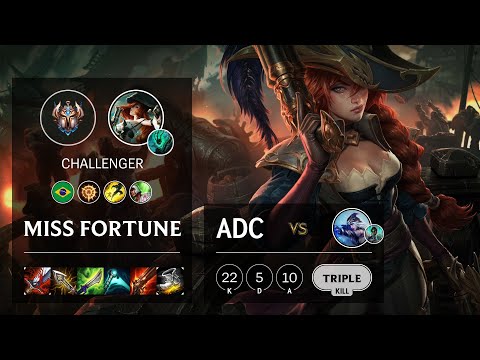 Miss Fortune ADC vs Ashe - BR Challenger Patch 10.16