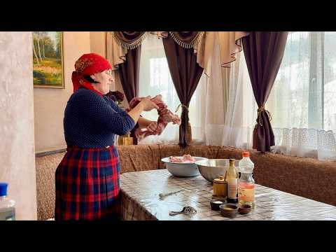 Cozy Winter Day in the Carpathians ❄️ | Cooking Ribs in a Wood-Fired Stove