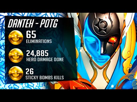 Danteh Best Echo in the World - 65 elims! POTG! [ Overwatch Season 35 Top 500 ]