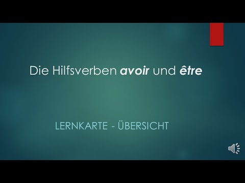 Die Hilfsverben avoir und être I Klasse 6 bis 10 I Französisch einfach erklärt