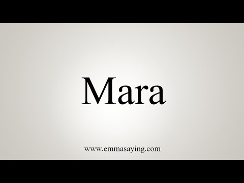 YouTube video about: How do you spell mara?