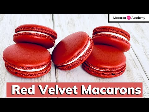 Red Velvet Macarons Recipe With Cream Cheese Filling | Beginner Step By Step